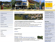 Tablet Screenshot of gymnasium-wilhelmsdorf.de